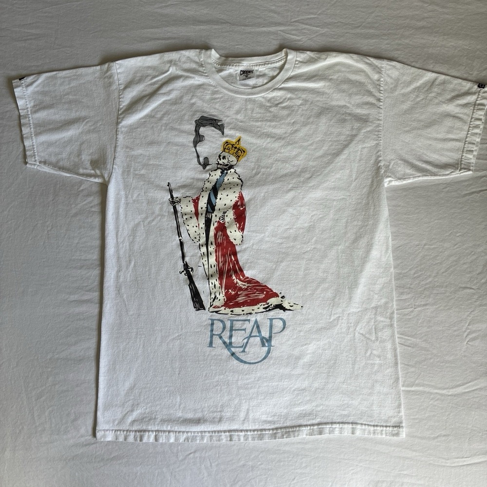 Crooks & Castles REAP Graphic Tee Men's L‎ Y2K Streetwear Rare Crown King Shirt